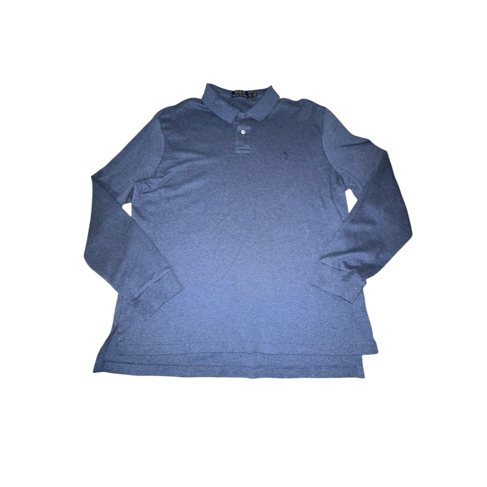 Polo Ralph Lauren Mens XXL‎ Long Sleeve Blue Polo Shirt